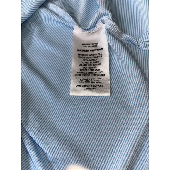 FJ Footjoy Men’s Two Tone‎ Blue Striped Short Sleeve Golf Polo XL - Picture 4 of 6